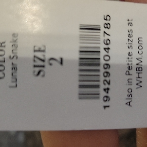 White House Black Market Grey Snakeskin Print Tank Top Ruffle BlouseNWT - Picture 7 of 7